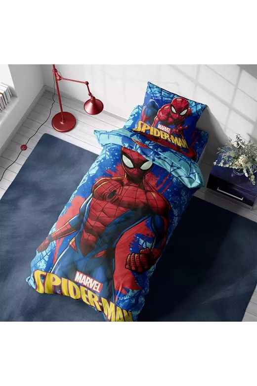Σεντόνια Σετ 4 τεμ Marvel Spider-Man 714 160X240 Electric Blue 100% Cotton