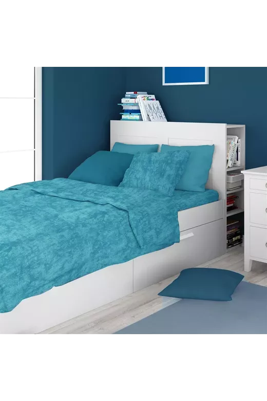 Σεντόνια Σετ 2 τεμ Premium Shadow 620 160X240 Turquoise 100% Cotton