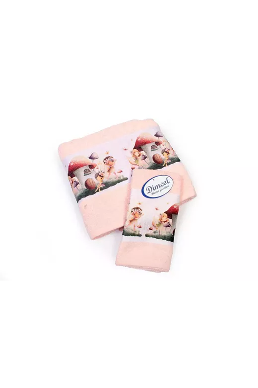 Πετσέτα Σετ 2 τεμ Με Ψηφιακή Εκτύπωση bebe Fairies 330 30X50,70X140 Pink 100% Cotton