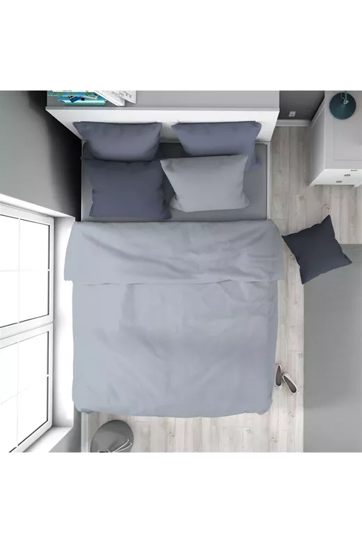 Παπλωματοθήκη Solid 505 160X240 Light Blue-Grey 100% Cotton