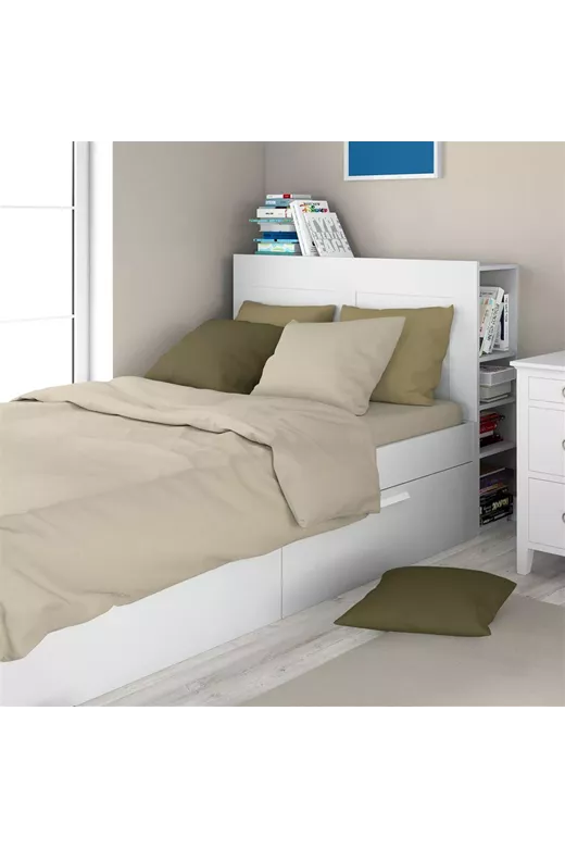 Σεντόνια Σετ 3 τεμ Solid 502 160X240 Beige 100% Cotton