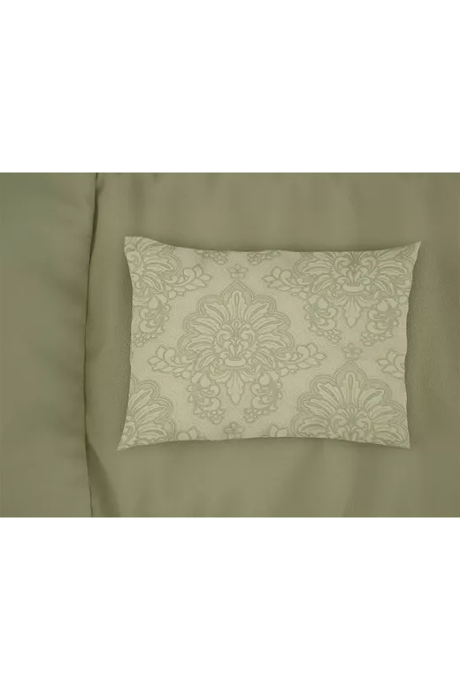 Μαξιλαροθήκη Εμπριμέ Άρτεμις 704 50X70 Light Olive 100% Cotton