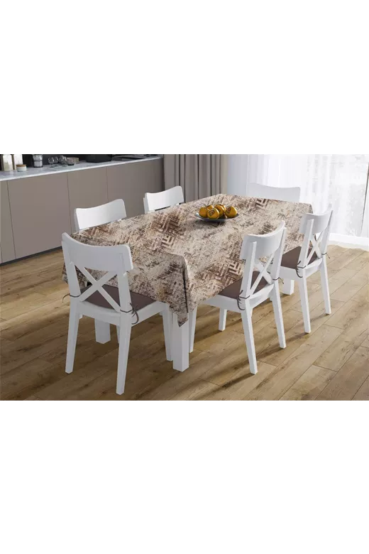 Καρέ Αλέκιαστο Skid Marks 472 90X90 Beige 70/30 Cott/Pol