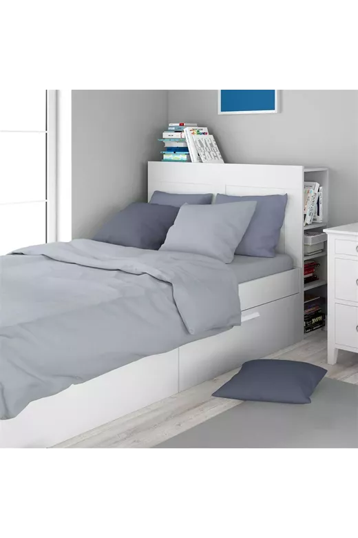 Σεντόνια Σετ 3 τεμ Solid 505 160X240 Light Blue-Grey 100% Cotton