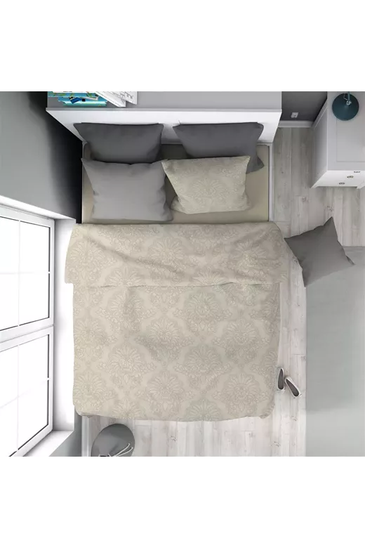 Παπλωματοθήκη Εμπριμέ Άρτεμις 702 160X240 Beige 100% Cotton