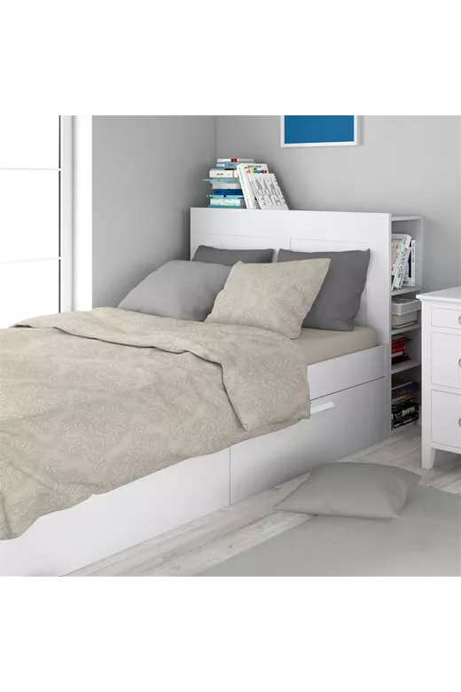 Σεντόνια Εμπριμέ Σετ 3 τεμ Άρτεμις 702 160X240 Beige 100% Cotton