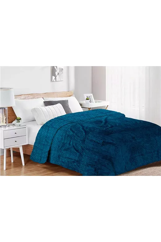 Κουβέρτα Coral Fleece Jacquard Brick 03 160X220 Petrol 100% Polyester