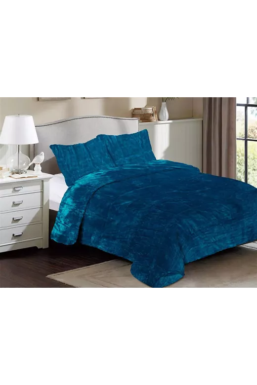Κουβέρτα Coral Fleece Solid 03 220X240 Petrol 100% Polyester