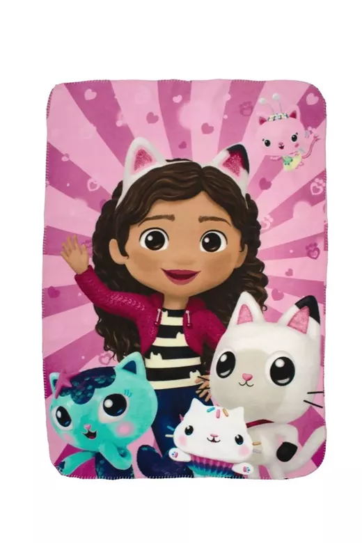 Κουβέρτα Fleece DreamWorks Gabby's Dollhouse 30 100X140 Pink 100% Polyester