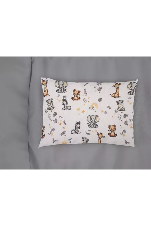 Μαξιλαροθήκη Εμπριμέ kids Savanna 36 50X70 White-Grey 100% Cotton Flannel