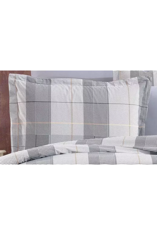 Μαξιλαροθήκη Εμπριμέ Αντιγόνη 339 50X70 Grey 100% Cotton Flannel