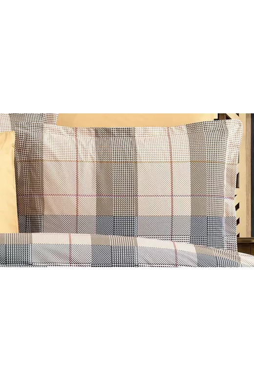 Μαξιλαροθήκη Εμπριμέ Αντιγόνη 340 50X70 Beige 100% Cotton Flannel