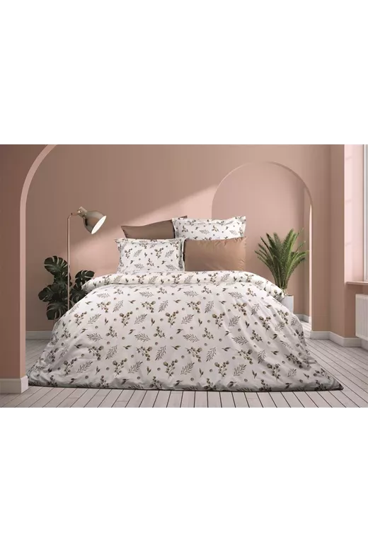 Σεντόνια Εμπριμέ Σετ 4 τεμ Μυρτώ 352 220X240 Beige 100% Cotton Flannel