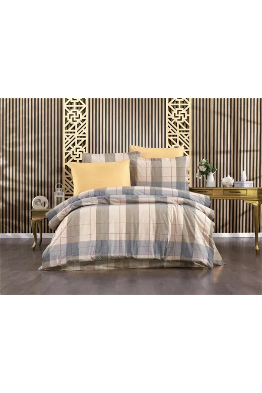 Σεντόνια Εμπριμέ Σετ 4 τεμ Αντιγόνη 340 220X240 Beige 100% Cotton Flannel