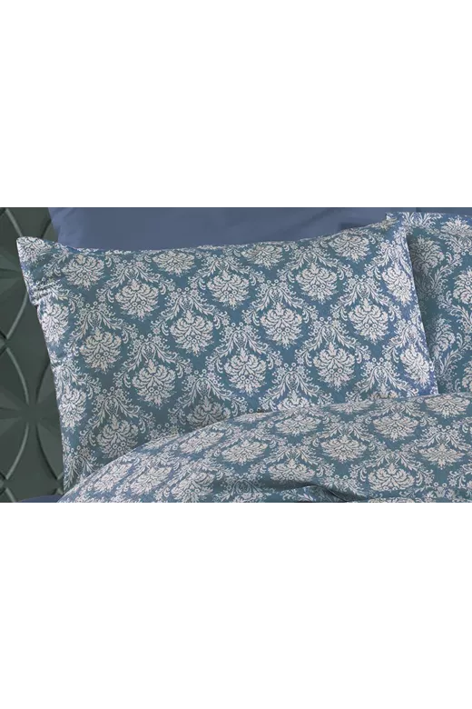 Μαξιλαροθήκη Εμπριμέ Οφηλία 279 50X70 Blue 70/30 Cott/Pol