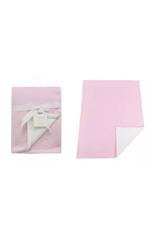 Κουβέρτα Air Layer Jacquard bebe 500 gr/m² Hearts 19 75X100 Pink 100% Polyester