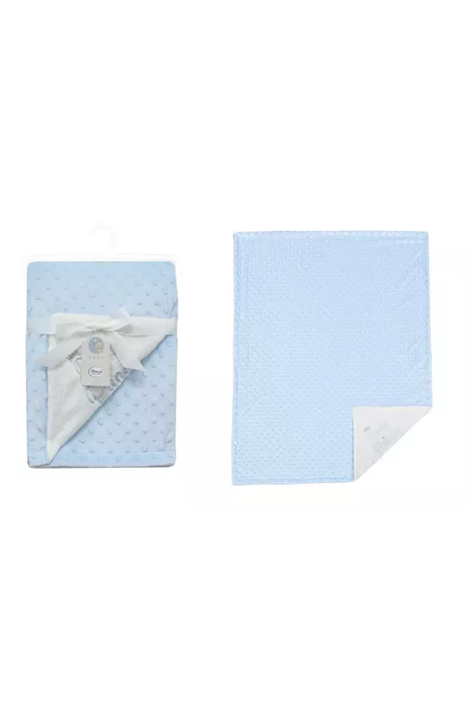 Κουβέρτα Minky Bubble bebe 420 gr/m² Prince 33 75X100 Sky Blue 100% Polyester