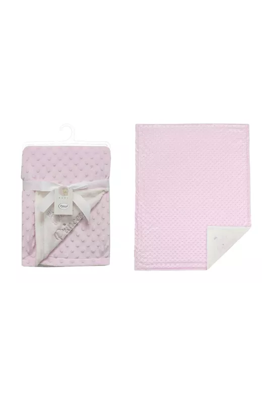 Κουβέρτα Minky Bubble bebe 420 gr/m² Princess 34 75X100 Pink 100% Polyester
