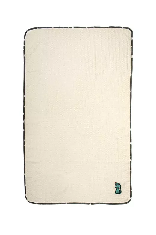 Κουβέρτα Πικέ Με Κέντημα bebe Dinosaur 181 80X110 Ecru-Grey 100% Cotton