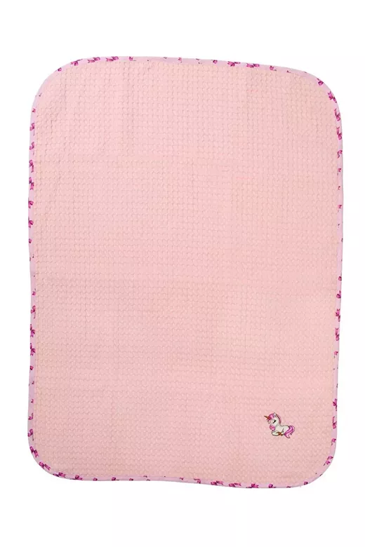 Κουβέρτα Πικέ Με Κέντημα bebe Unicorn 187 80X110 Pink 100% Cotton