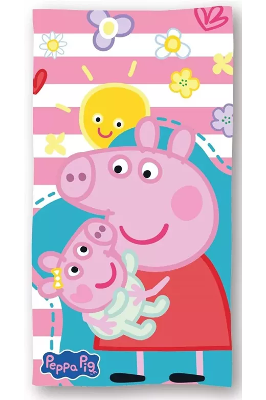 Πετσέτα Θαλάσσης Quick Dry Hasbro Peppa Pig 821 70X140 White-Pink 100% Microfiber