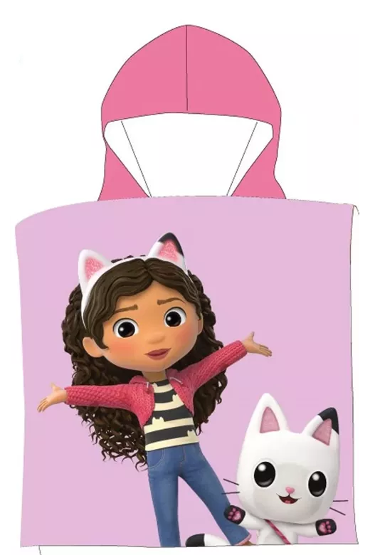 Πόντσο Θαλάσσης Quick Dry DreamWorks Gabby's Dollhouse 427 50X100 Pastel Lilac 100% Microfiber