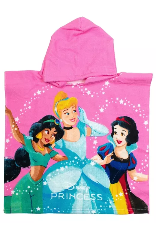 Πόντσο Θαλάσσης Quick Dry Disney Home Princess 192 50X100 Baby Pink 100% Microfiber