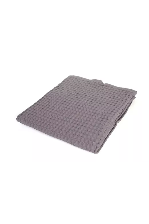 Κουβέρτα Πικέ bebe Μονόχρωμη 325 gr/m² 85x110 Grey 100% Cotton
