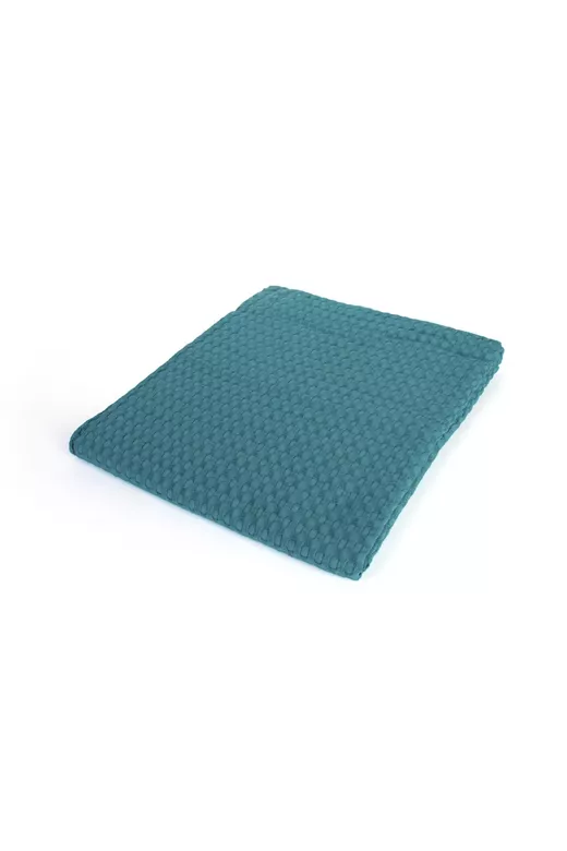 Κουβέρτα Πικέ bebe Μονόχρωμη 325 gr/m² 85x110 Petrol 100% Cotton