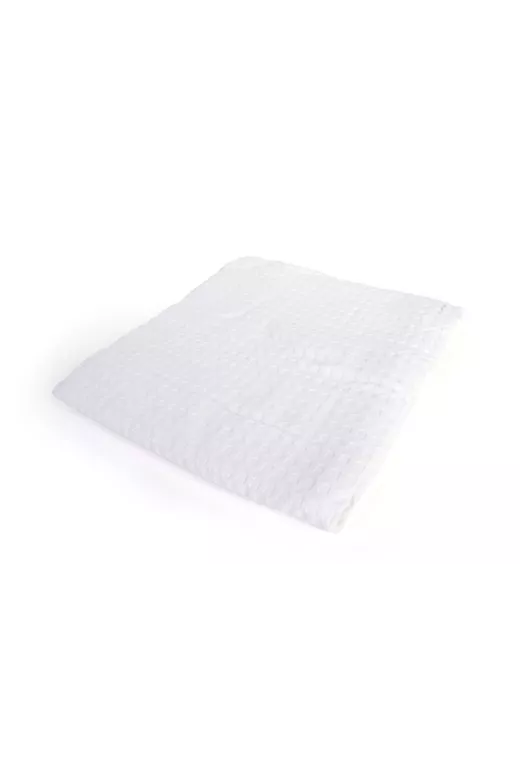Κουβέρτα Πικέ bebe Μονόχρωμη 325 gr/m² 85x110 White 100% Cotton