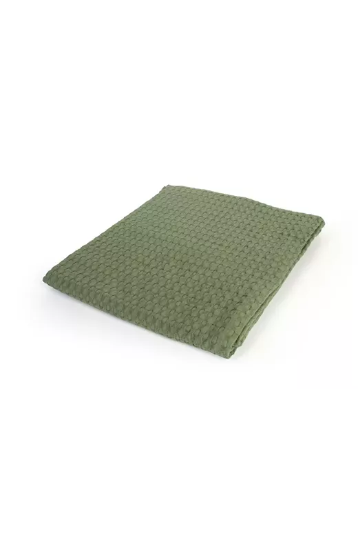 Κουβέρτα Πικέ bebe Μονόχρωμη 325 gr/m² 85x110 Olive 100% Cotton