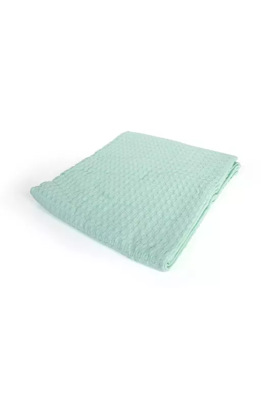 Κουβέρτα Πικέ bebe Μονόχρωμη 325 gr/m² 85x110 Mint 100% Cotton