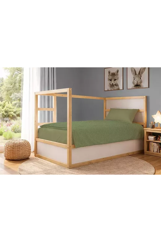 Κουβέρτα Πικέ Μονόχρωμη 325 gr/m² 165x270 Olive 100% Cotton