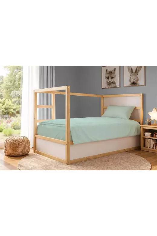 Κουβέρτα Πικέ Μονόχρωμη 325 gr/m² 165x270 Mint 100% Cotton