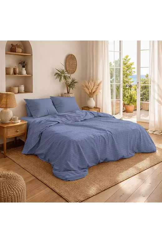 Κουβέρτα Πικέ Μονόχρωμη 325 gr/m² 225x270 Classic Blue 100% Cotton