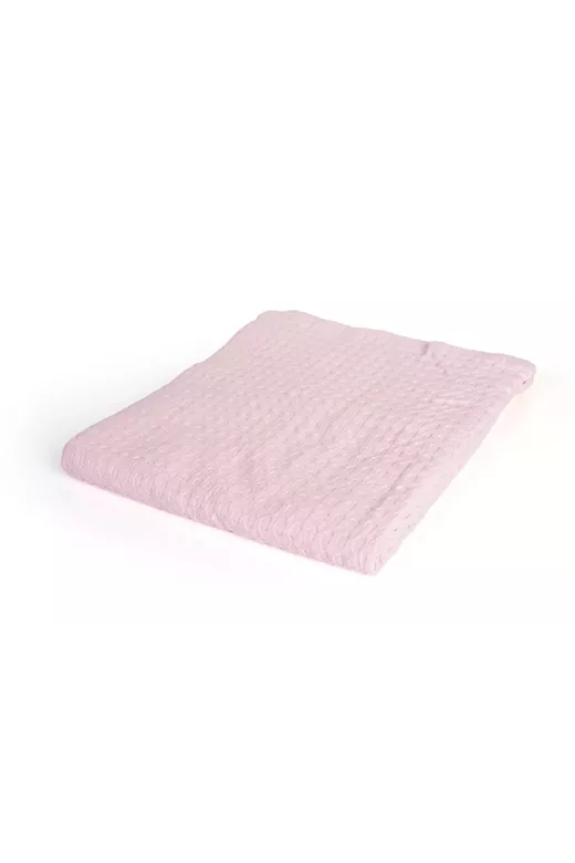 Κουβέρτα Πικέ bebe Μονόχρωμη 325 gr/m² 85x110 English Rose 100% Cotton