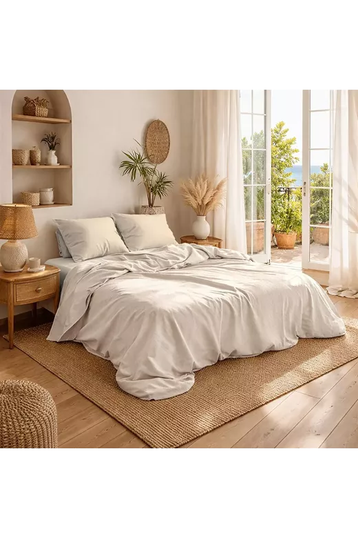 Κουβέρτα Πικέ Μονόχρωμη 325 gr/m² 225x270 Ecru 100% Cotton