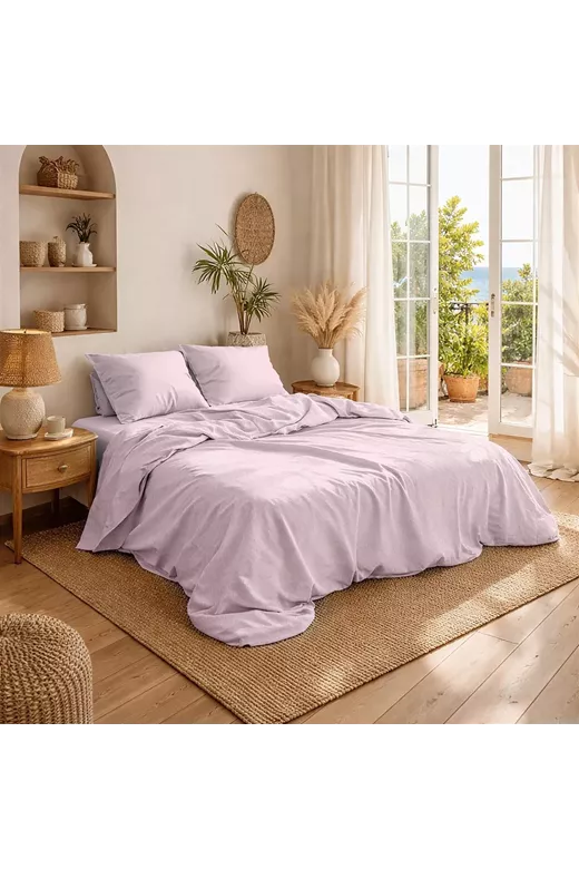 Κουβέρτα Πικέ Μονόχρωμη 325 gr/m² 255x270 English Rose 100% Cotton