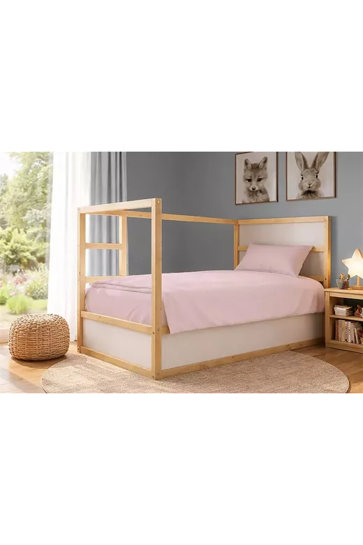 Κουβέρτα Πικέ Μονόχρωμη 325 gr/m² 165x270 English Rose 100% Cotton