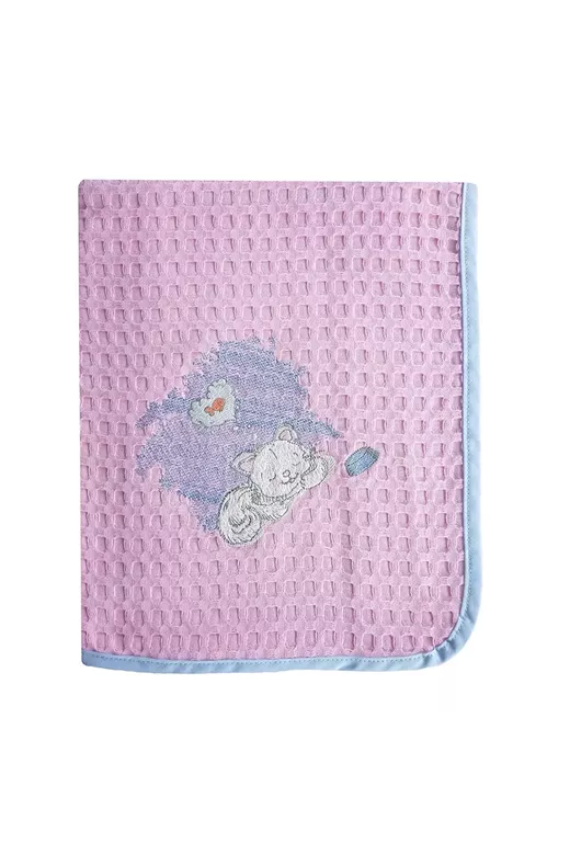 ΚΟΥΒΕΡΤΑ ΠΙΚΕ bebe ΓΑΤΑΚΙ 127 80Χ110 ΡΟΖ/ΣΙΕΛ Cotton 100%