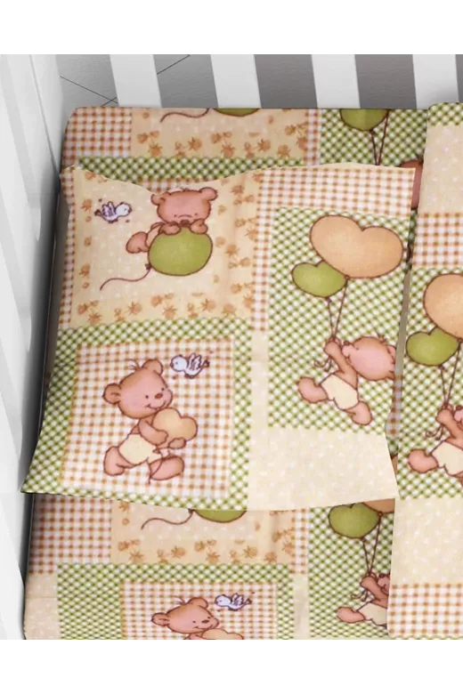 ΜΑΞΙΛΑΡΟΘΗΚΗ ΕΜΠΡΙΜΕ bebe Baloon 76 35X45 Beige Flannel cotton 100%