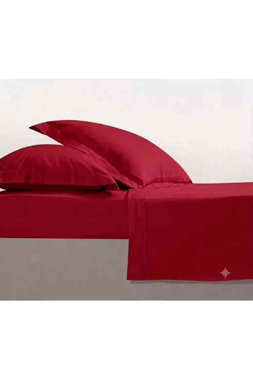Μονό Σεντόνι Mcdecor Rainbow Red 170X270 (100% Βαμβακοσατέν) - MCDECOR