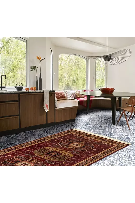 ΧΑΛΙ PERSIA 6057 BURGUNDY ΜΕ ΚΡΟΣΣΙ - 160X230  NewPlan