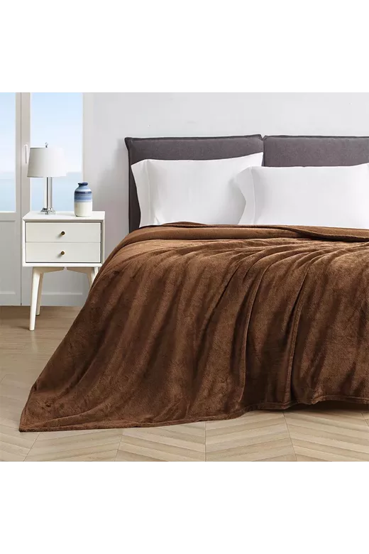 LINO ΚΟΥΒΕΡΤΑ ΒΕΛΟΥΤΕ PELLO BROWN 220X240