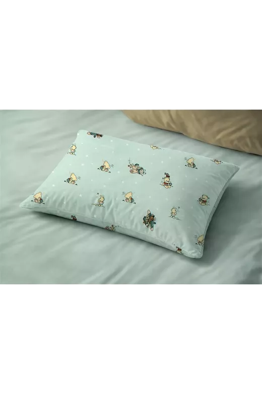 Μαξιλαροθήκη Εμπριμέ kids Bear's Playtime 593 50X70 Mint 100% Cotton