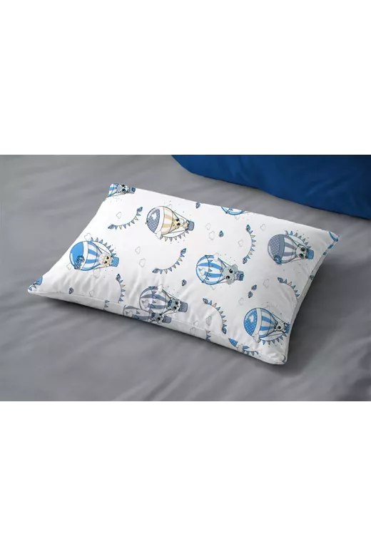 Μαξιλαροθήκη Εμπριμέ kids The Floating Zoo 596 50X70 White-Blue 100% Cotton