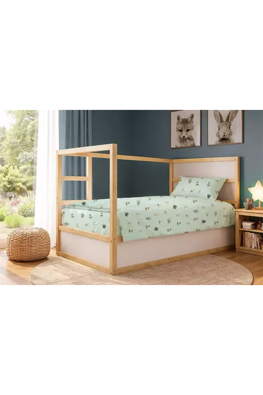 Παπλωματοθήκη Εμπριμέ kids Bear's Playtime 593 160X240 Mint 100% Cotton