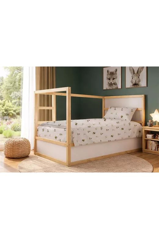 Σεντόνια Εμπριμέ Σετ 3 τεμ kids Bear's Playtime 592 160X240 Beige 100% Cotton