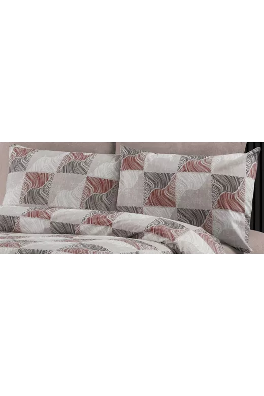 Μαξιλαροθήκη Εμπριμέ Κλεοπάτρα 611 50X70 Red-Black 70/30 Cott/Pol