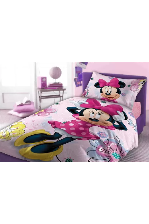 Σεντόνια Σετ 4 τεμ Disney Home Minnie 854 160X240 Pink 100% Cotton